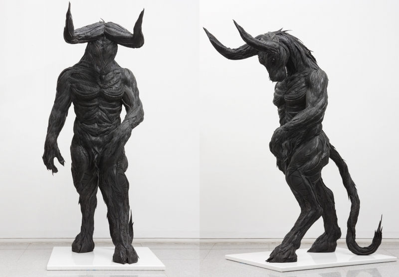 Illustration for article titled This Artist Turns Old Tires Into Dark, Disturbing Nightmare Monsters